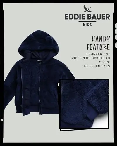 Eddie Bauer Toddler Zip Up Hoodie - Kids' Ultra Soft Sherpa Fleece Hoodie Sweatshirt for Toddler Boys and Girls (2T-4T) - 4