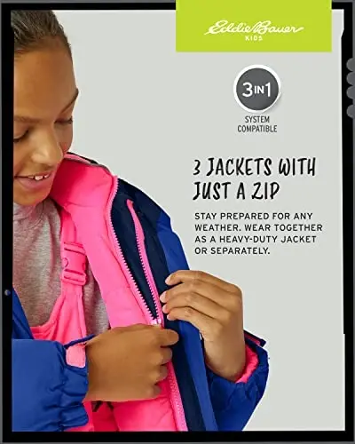Eddie Bauer Kids' Ski Jacket - Waterproof 3 in 1 Insulated Coat with Removable Shell Jacket for Boys and Girls (3-16) - 5