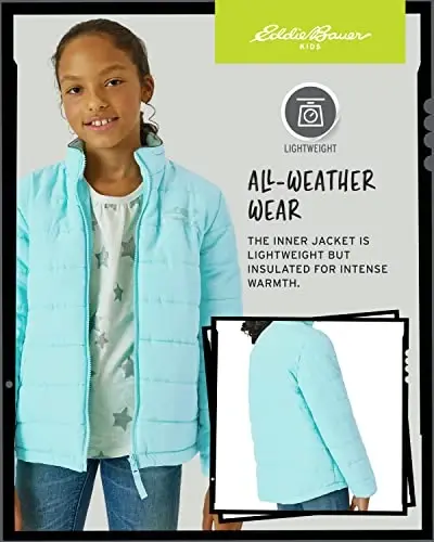 Eddie Bauer Kids' Ski Jacket - Waterproof 3 in 1 Insulated Coat with Removable Shell Jacket for Boys and Girls (3-16) - EDDIE (1)
