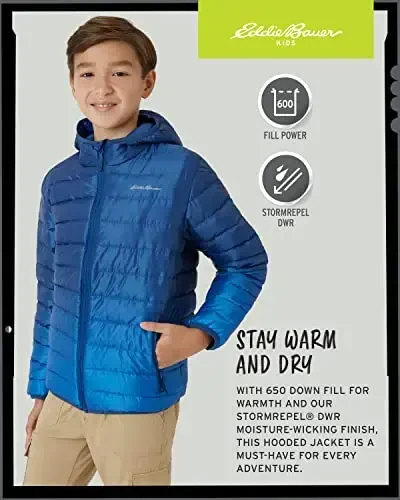Eddie Bauer Boys' Jacket - CirrusLite Weather Resistant Down Coat for Boys - Insulated Quilted Bubble Puffer (3-20) - 5