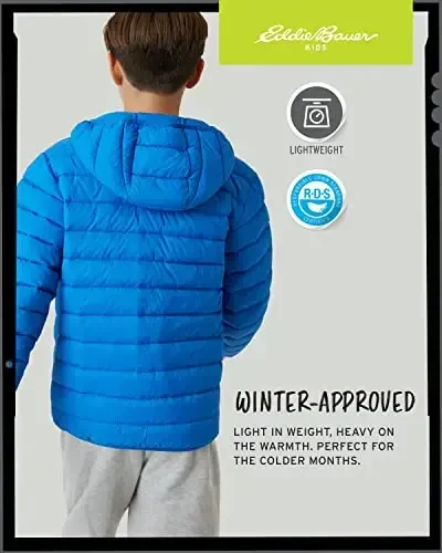 Eddie Bauer Boys' Jacket - CirrusLite Weather Resistant Down Coat for Boys - Insulated Quilted Bubble Puffer (3-20) - 6