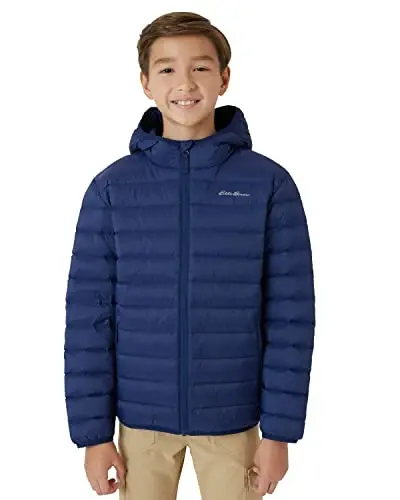 Eddie Bauer Boys' Jacket - CirrusLite Weather Resistant Down Coat for Boys - Insulated Quilted Bubble Puffer (3-20) - EDDIE BAUER