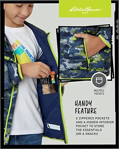 Eddie Bauer Boys' Jacket - CirrusLite Weather Resistant Down Coat for Boys - Insulated Quilted Bubble Puffer (3-20) - 4