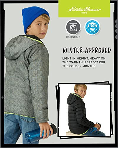 Eddie Bauer Kids' Reversible Jacket - Weather Resistant Quilted Down Coat for Boys and Girls (3-20) - 6