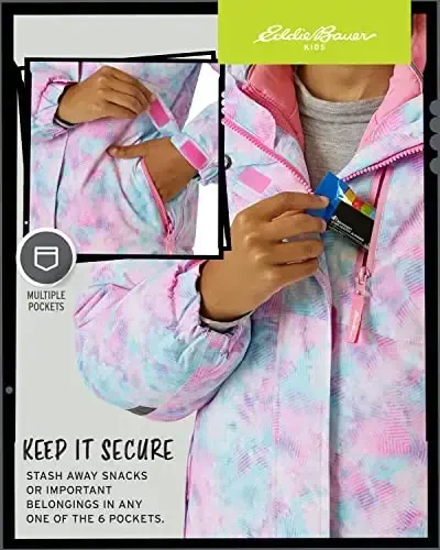 Eddie Bauer Kids' Ski Jacket - Waterproof 3 in 1 Insulated Coat with Removable Shell Jacket for Boys and Girls (3-16) - 4