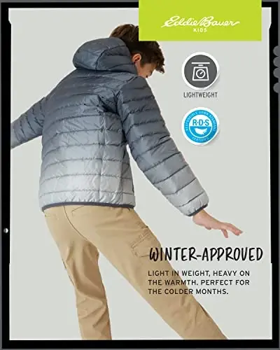Eddie Bauer Girls' Jacket - CirrusLite Weather Resistant Down Coat for Girls - Insulated Quilted Bubble Puffer (3-20) - 6