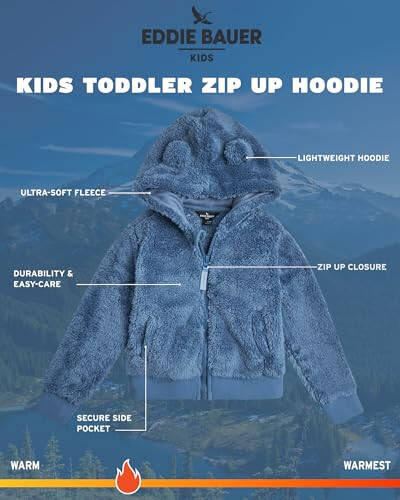 Eddie Bauer Toddler Zip Up Hoodie - Kids' Ultra Soft Sherpa Fleece Hoodie Sweatshirt for Toddler Boys and Girls (2T-4T) - 2