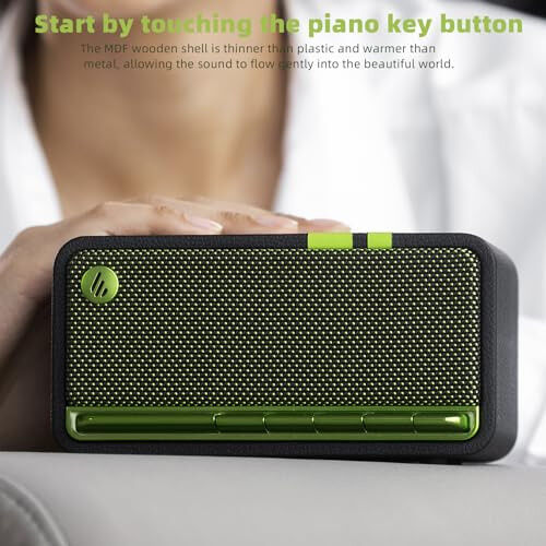 Edifier Retro Yog'och Bluetooth Karnay, 20 Vt Stereo Ovozli Simsiz Ko'chma Karnay, Vintaj Dekorativ Karnay, AUX, USB Ovoz Karta, Micro SD Qora - 4
