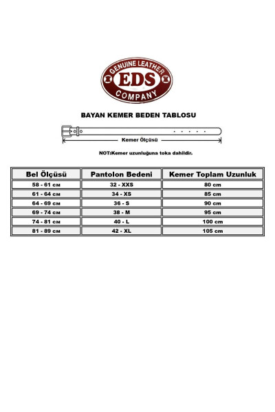 Eds Siyah Kadın Kemer - 2