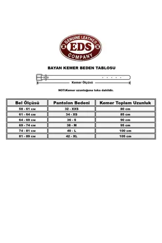 Eds Siyah Kadın Kemer - 00020lacivert - 2