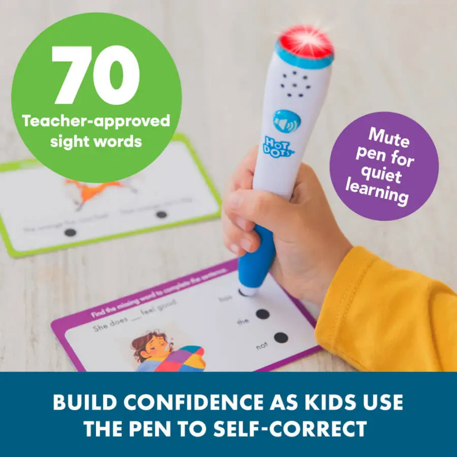 Educational Insights Hot Dots Sight Word Card Set - Toddler and Preschool Learning Toys for Ages 3+ - 4