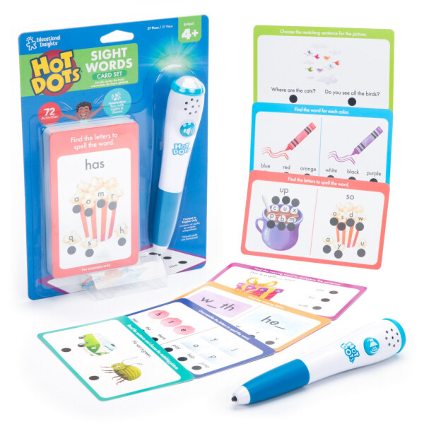 Educational Insights Hot Dots Sight Word Card Set - Toddler and Preschool Learning Toys for Ages 3+ - 6