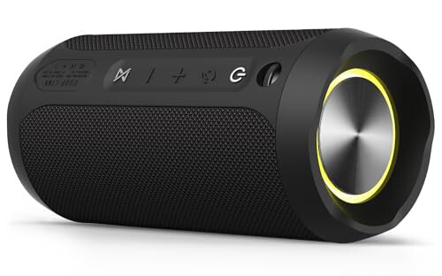 EDUPLINK Bluetooth Speaker, Portable Wireless Speakers, Waterproof IPX7 Speaker, TWS Pairing Stereo, Built in Microphone, Long Playtime for Home, Travel, Black - 1