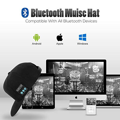 EDYELL Bluetooth Hoparlörlü Ayarlanabilir Kablosuz Akıllı Telefon Kulaklığı Şapkası Açık Spor Beyzbol Şapkası Erkekler/Kadınlar/Erkek Çocuklar/Kız Çocukları İçin Doğum Günü Hediyesi - 1