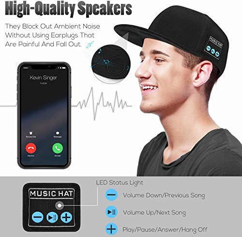 EDYELL Hat with Bluetooth Speaker Adjustable Wireless Smart Speakerphone Cap for Outdoor Sport Baseball Cap is The Birthday Gifts for Men/Women/Boys/Girl - 8