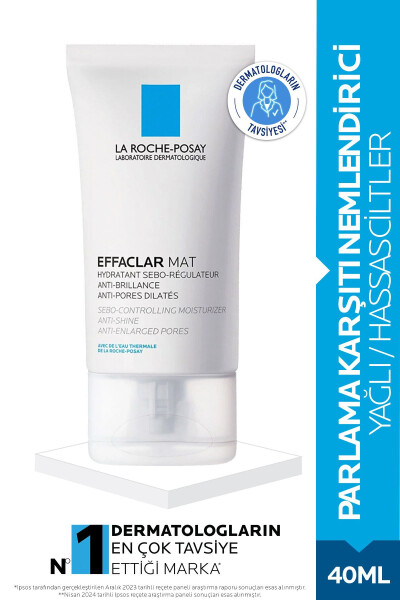 Effaclar Mat Sebum-Regulating Anti-Shine Care Cream for Oily and Acne-Prone Skin 40ml - 1