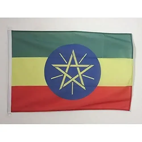 Efiopiya dengiz bayrog'i 18'' x 12'' - Efiopiya bayroqlari 30 x 45 sm. - Qayiq uchun banner 12x18 dyuym - AZ FLAG 