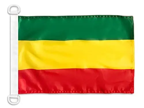 Efiopiya qurolsiz NAUTICAL Bayrog'i 18'' x 12'' - Efiopiya fuqarolik bayroqlari 30 x 45 sm. - Qayiq uchun Banner 12x18 dyuym - AZ FLAG 