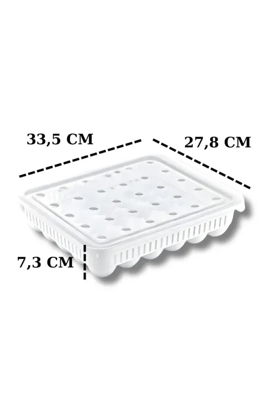 Egg Storage Container 30 Pack 1 Unit, Sterile Egg Tray, Lidded Egg Organizer - 2