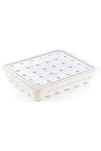Egg Storage Container 30 Pack 1 Unit, Sterile Egg Tray, Lidded Egg Organizer - 3