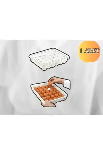 Egg Storage Container 30 Pack 1 Unit, Sterile Egg Tray, Lidded Egg Organizer - 4
