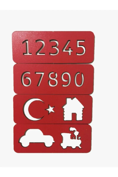 Eğitici Ahşap Çizgi Çalışmaları El Kası Geliştiren Ahşap Evli Ve Araba Çocuk Oyuncak Montessori - 14