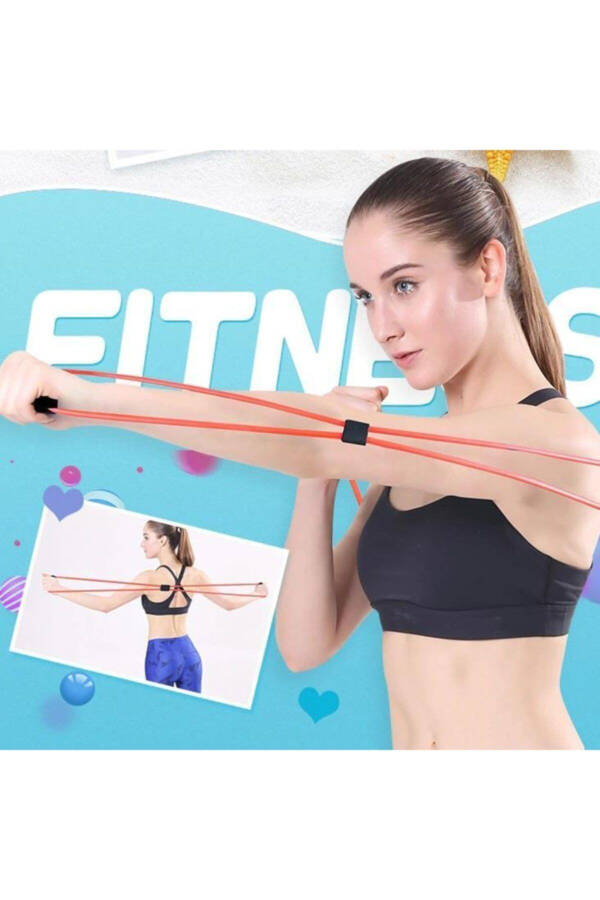 Egzersiz Spor Yoga Plates Bandı Direnç Jimnastik Bant Pilates Spor Direnç Bandı Lastiği Ipi - 2