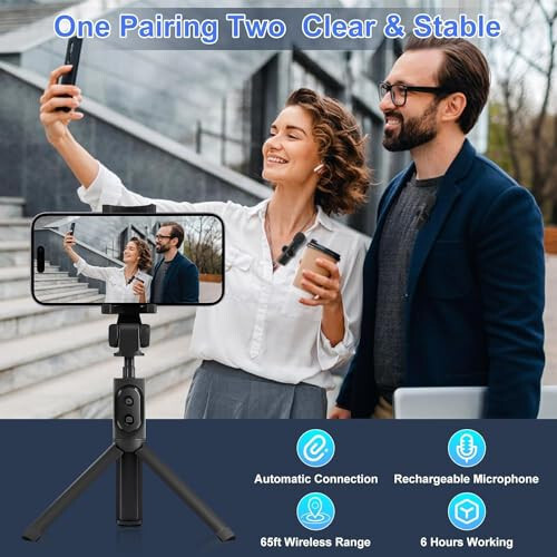 Einsteinber Professional Wireless Lavalier Lapel Microphone for iPhone, iPad - Cordless Omnidirectional Condenser Recording Mic for Interview Video Podcast Vlog YouTube - (Lightning Port) - 5