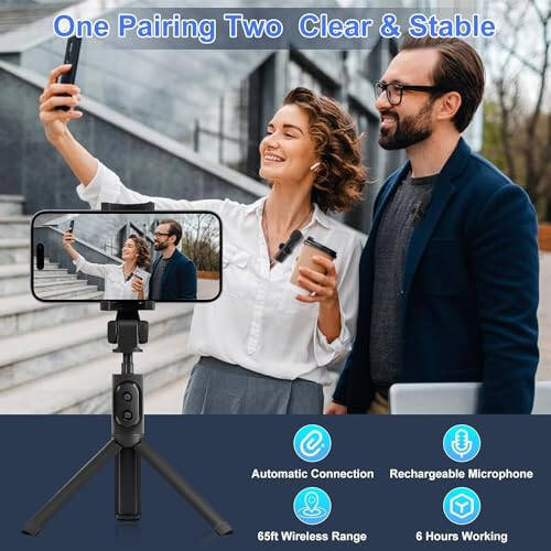 Einsteinber Professional Wireless Lavalier Lapel Microphone iPhone, iPad uchun - Simsiz Omnidirectional Kondenser Yozuv Mikrofoni Intervyu Video Podcast Vlog YouTube uchun - (Lightning Port) - 5