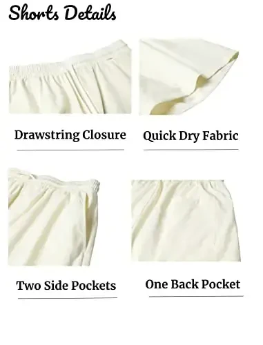EISHOPEER erkaklar gul ko'ylagi Gavayi to'plamlari Kundalik tugmachali qisqa yengli ko'ylak va qattiq tez quriydigan plyaj shortilari S-3XL - 5