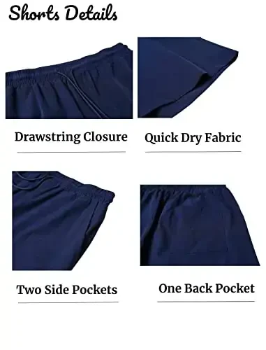 EISHOPEER erkaklar gulli ko'ylagi Gavayi to'plamlari kundalik tugmachali qisqa yengli ko'ylak va qattiq tez quriydigan plyaj shortilari S-3XL - 5