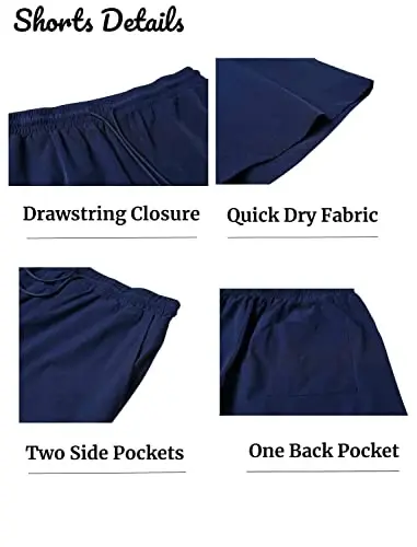 EISHOPEER erkaklar gulli ko'ylak Gavayi to'plamlari kundalik tugmachali qisqa yengli ko'ylak va qattiq tez quriydigan plyaj shortlari S-3XL - 5