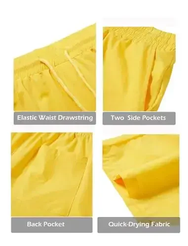 EISHOPEER Men's Flower Shirt Hawaiian Sets Casual Button Down Short Sleeve Shirt and Solid Quick Dry Beach Shorts S-3XL - 4