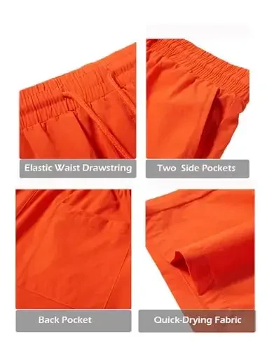 EISHOPEER Men's Flower Shirt Hawaiian Sets Casual Button Down Short Sleeve Shirt and Solid Quick Dry Beach Shorts S-3XL - 6