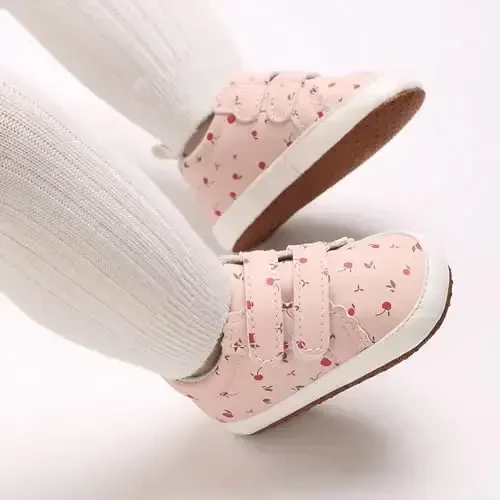 eitwo 2Pairs Baby Shoes,Boys Girls Non-Slip Rubber Sole Sneakers,Unisex Infant Soft Lightweight First Walking Crib Shoes - CHINA (1)