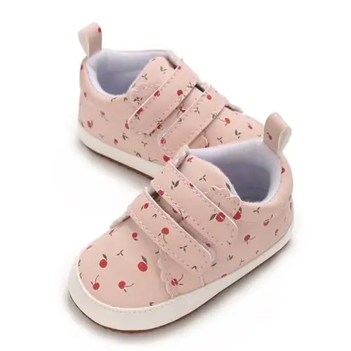 eitwo 2Pairs Baby Shoes,Boys Girls Non-Slip Rubber Sole Sneakers,Unisex Infant Soft Lightweight First Walking Crib Shoes - CHINA