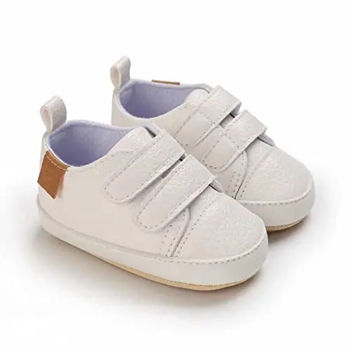 eitwo 2Pairs Baby Shoes,Boys Girls Non-Slip Rubber Sole Sneakers,Unisex Infant Soft Lightweight First Walking Crib Shoes - 3
