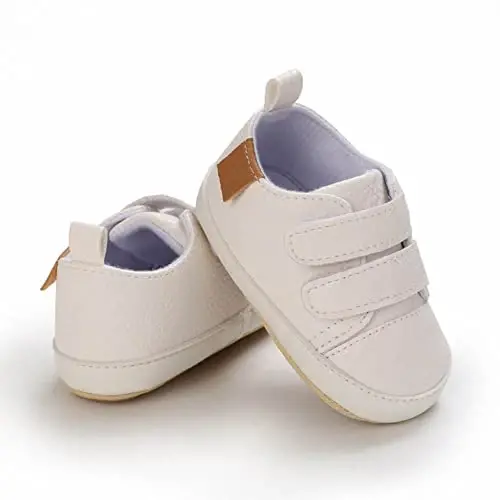 eitwo 2Pairs Baby Shoes,Boys Girls Non-Slip Rubber Sole Sneakers,Unisex Infant Soft Lightweight First Walking Crib Shoes - 4