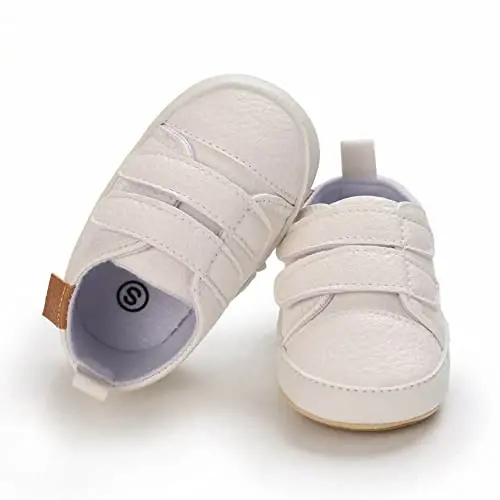 eitwo 2Pairs Baby Shoes,Boys Girls Non-Slip Rubber Sole Sneakers,Unisex Infant Soft Lightweight First Walking Crib Shoes - 5