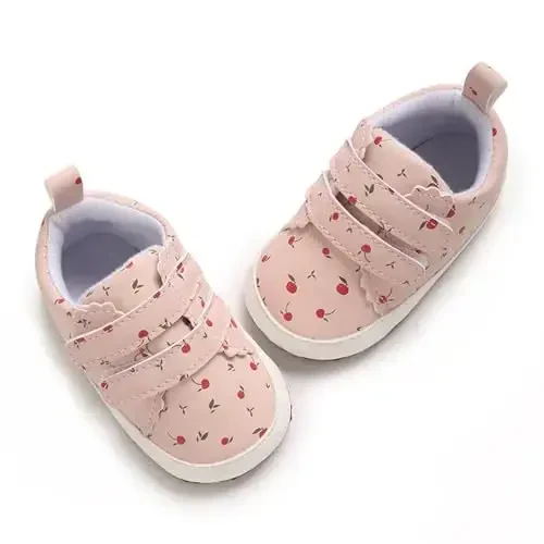 eitwo 2Pairs Baby Shoes,Boys Girls Non-Slip Rubber Sole Sneakers,Unisex Infant Soft Lightweight First Walking Crib Shoes - 3
