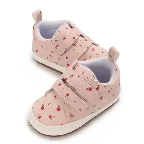 eitwo 2Pairs Baby Shoes,Boys Girls Non-Slip Rubber Sole Sneakers,Unisex Infant Soft Lightweight First Walking Crib Shoes - 1