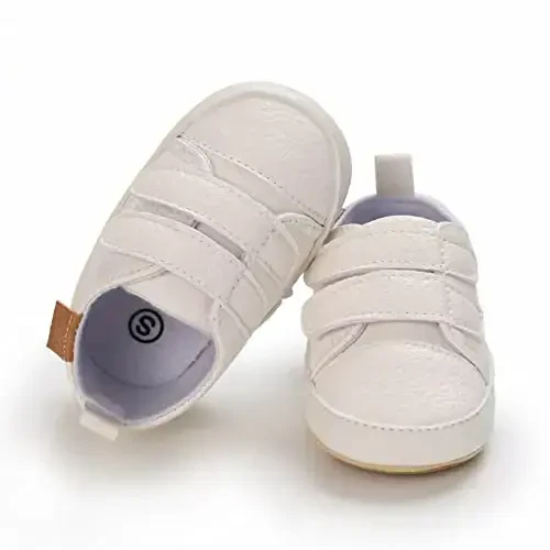 eitwo 2Pairs Baby Shoes,Boys Girls Non-Slip Rubber Sole Sneakers,Unisex Infant Soft Lightweight First Walking Crib Shoes - 5