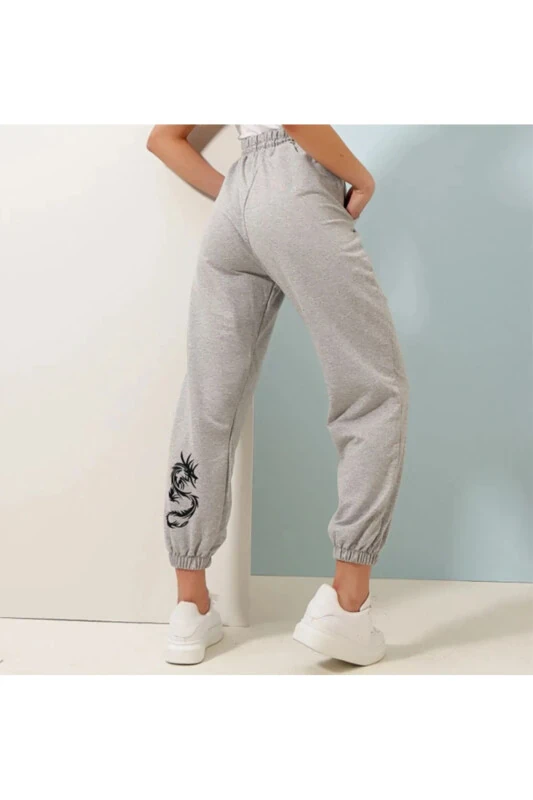 EJDERHAA Ayollar uchun qora yuqori bel joggers shimlari - DURANSPORT