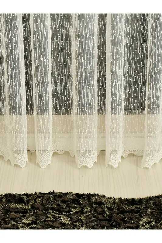 Eko 8020 Naqshli Tül Pardasi (burmalarsiz) - CORTIBO