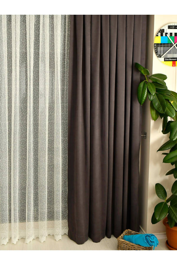 Eko 8020 Patterned Voile Curtain (no pleats) - 4