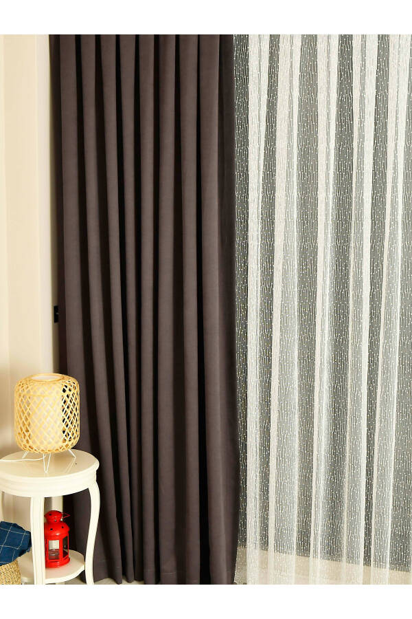 Eko 8020 Patterned Voile Curtain (no pleats) - 6