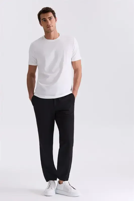 Эко Slim Fit Велосипедный воротник Футболка - 2