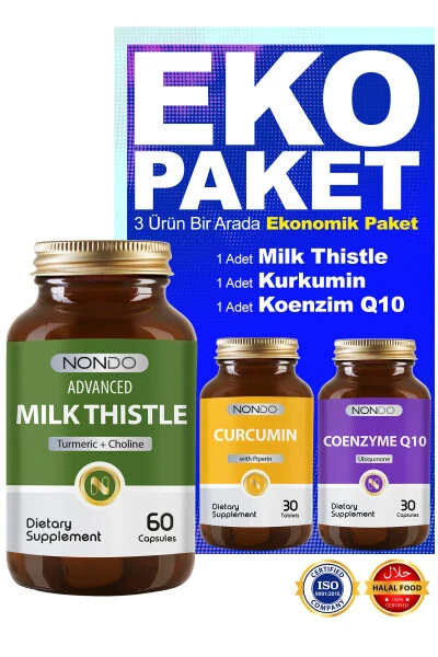 Ekonomik Paket Günlük Kullanım ( Curcumin Milk Thistle Koenzim Q10) - NONDO