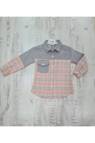 Ekose Oduncu Unisex Ko'ylak-somon - 1