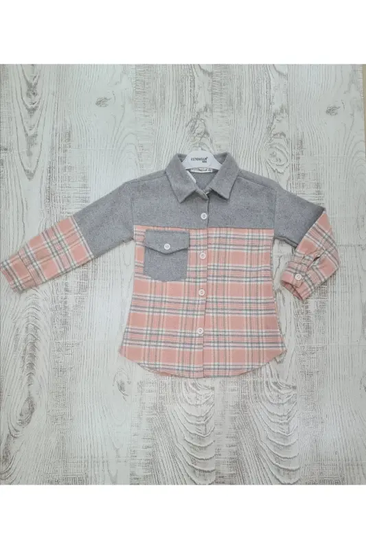 Ekose Oduncu Unisex Ko'ylak-somon - 1